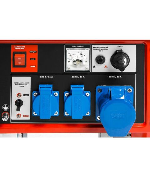 Электростанции: Бензиновый генератор с электростартером Зубр ЗЭСБ-5500-Э 5500 Вт фотографии