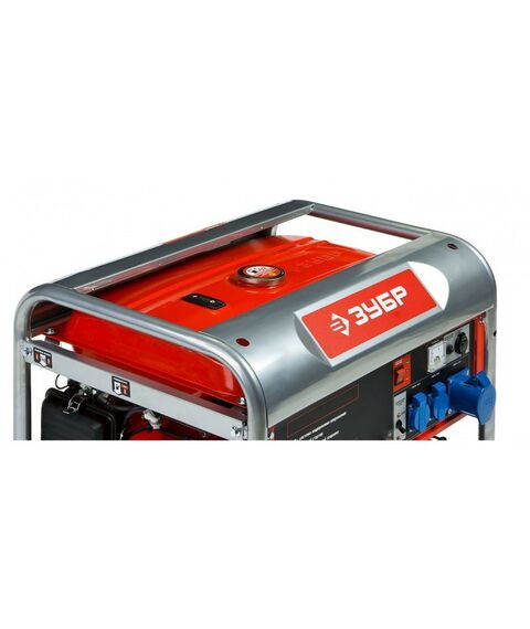 Электростанции: Бензиновый генератор с электростартером Зубр ЗЭСБ-5500-Э 5500 Вт фотографии