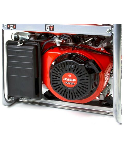 Электростанции: Бензиновый генератор с электростартером Зубр ЗЭСБ-5500-Э 5500 Вт фотографии