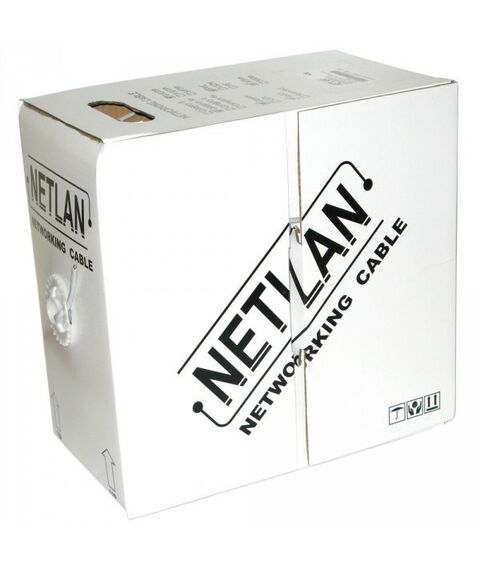 Кабель и разъемы: Кабель Netlan UEC-UU004-5E-PVC-GY U/UTP 4 пары, кат.5e, медь, внутренний, PVC, одножильный, 100МГц, серый, 305м фотографии
