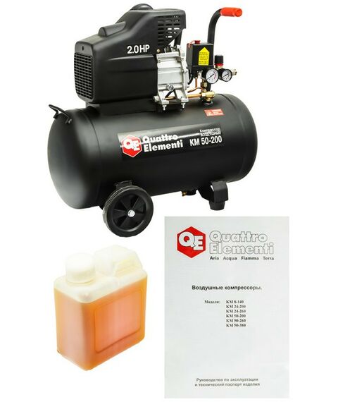 Компрессоры: Компрессор поршневой масляный Quattro Elementi KM 50-200 [248-474] фотографии