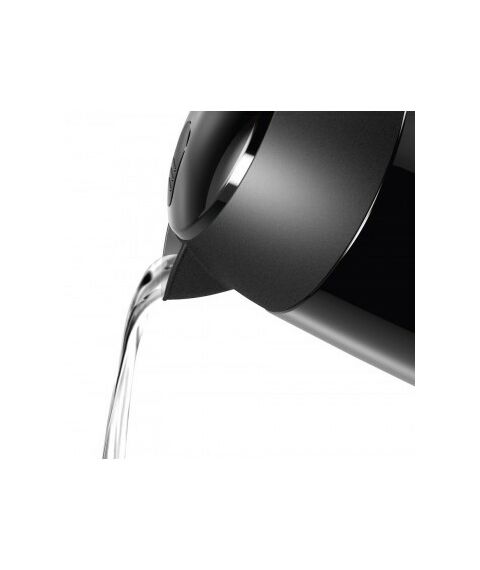 Чайники, термопоты: Чайник BOSCH TWK3P423 2400 Вт, 1.7 л, DesignLine, нержавеющая сталь, цвет черный,  скрытый нагревательный элемент, фильтр от накипи фотографии