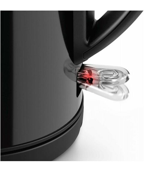 Чайники, термопоты: Чайник BOSCH TWK3P423 2400 Вт, 1.7 л, DesignLine, нержавеющая сталь, цвет черный,  скрытый нагревательный элемент, фильтр от накипи фотографии