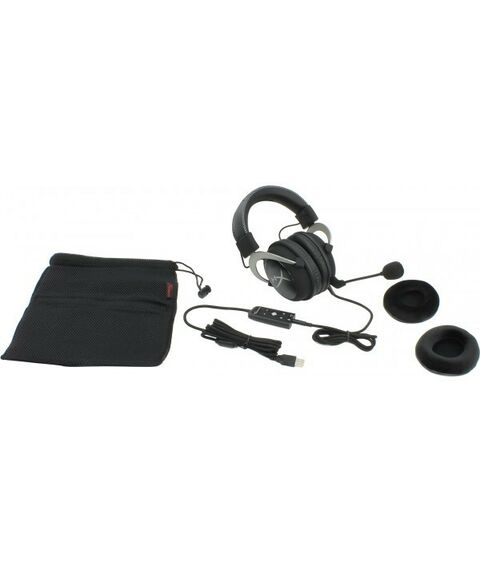 Наушники и гарнитуры: Наушники с микрофоном Kingston HyperX Cloud II с регулятором громкости, шнур 1м+2м USB Control Box [KHX-HSCP-GM] фотографии