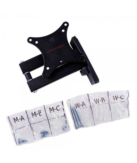 Крепеж для аудио-видео техники: Кронштейн для LED/LCD Kromax Arm media MARS-2 black Надежная стальная конструкция, универсальный, телевизор на кронштейне можно наклонить, повернуть и сдвинуть к стене, корректировка экрана, вращение экрана в горизонтальной плоскости на ±3°, легкий монтаж телевизора, благодаря наличию съемной монтажной пластины, декоративные накладки фотографии