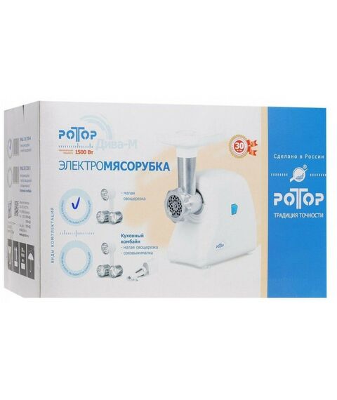 Мясорубки: Мясорубка электрическая Ротор Дива-М" ЭМШ 30/230-4 с овощерезкой фотографии