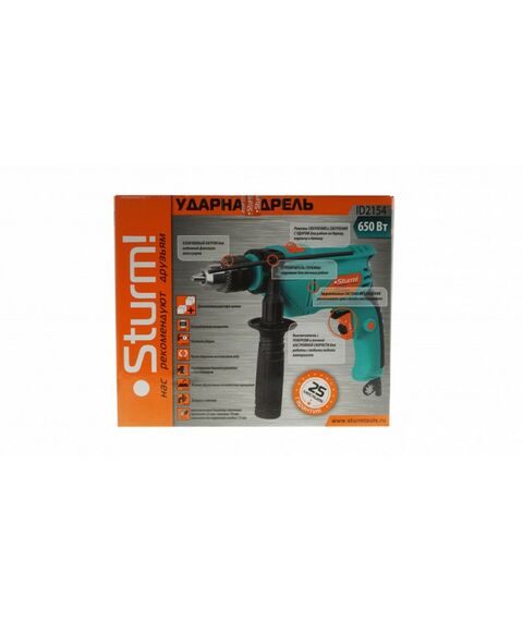 Дрели и шуруповерты: Дрель ударная Sturm! ID2154 540 Вт, 44800 уд/мин, 2800 об/мин фотографии