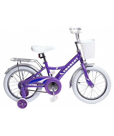 Детские велосипеды: Велосипед детский Torrent Cristal + корзина фиолетовый фотографии