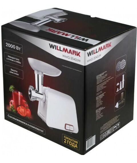 Мясорубки: Мясорубка WILLMARK WMG-2043JW фотографии
