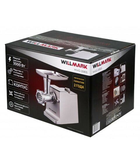 Мясорубки: Мясорубка WILLMARK WMG-3080S фотографии