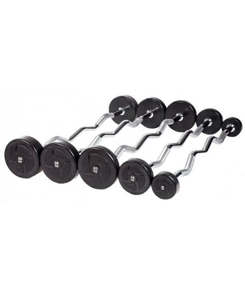 Фитнес оборудование: Набор изогнутых штанг PROFI-FIT 10-30 кг, шаг 5 кг. (комплект 5шт) фотографии