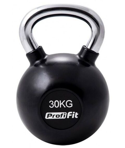 Гири: Гиря обрезиненная с хромированной ручкой PROFI-FIT 30 кг фотографии