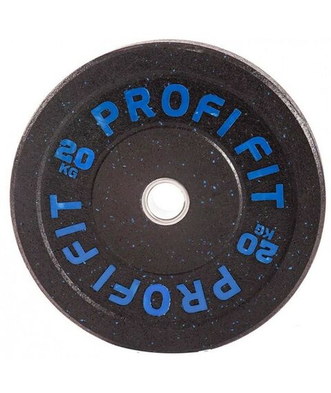 Диски d 50: Диск для штанги PROFI-FIT HI-TEMP D-51, 20 кг с цветными вкраплениями фотографии