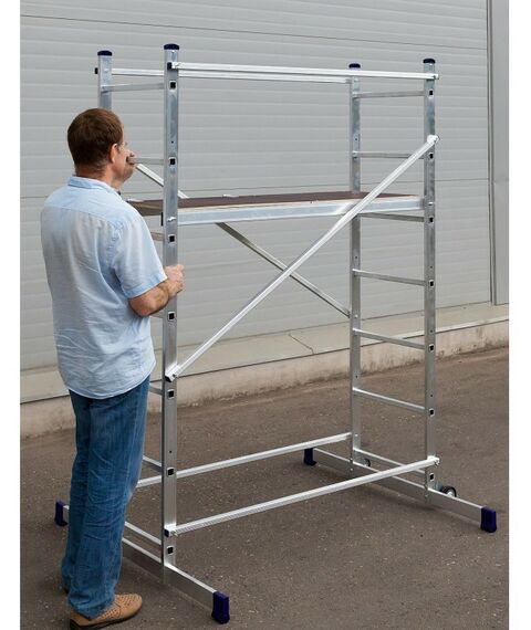 Стремянки и лестницы: Алюминиевая вышка-тура СИБИН 38840-3 3 метра фотографии