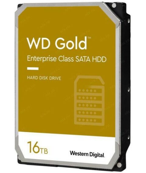 Жесткие диски: Жёсткий диск Western Digital 16 Tb Gold SATA 6Gb/s 3.5" [WD161KRYZ] фотографии