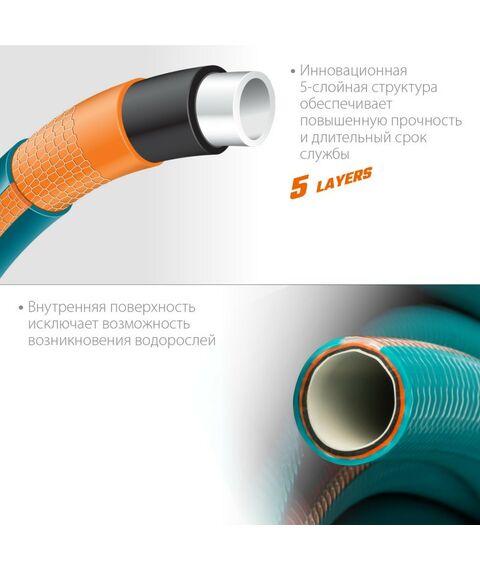 Шланги, системы водопровода и автополива: Поливочный шланг GRINDA 429007-1-25 фотографии