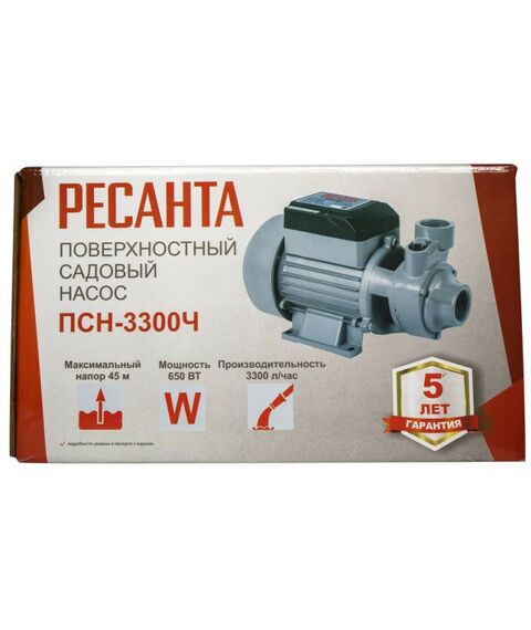 Насосы и насосные станции: Поверхностный насос РЕСАНТА ПСН-3300Ч фотографии