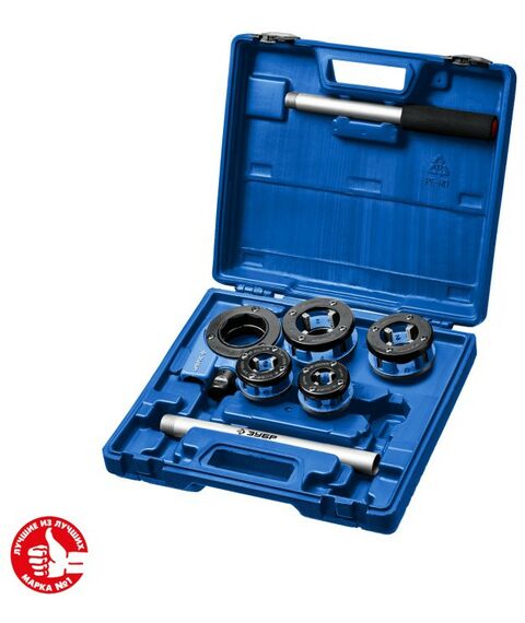 Столярно-слесарный инструмент: Набор клуппов №5 с трещоткой Зубр Профессионал 28270-H5_z01 фотографии