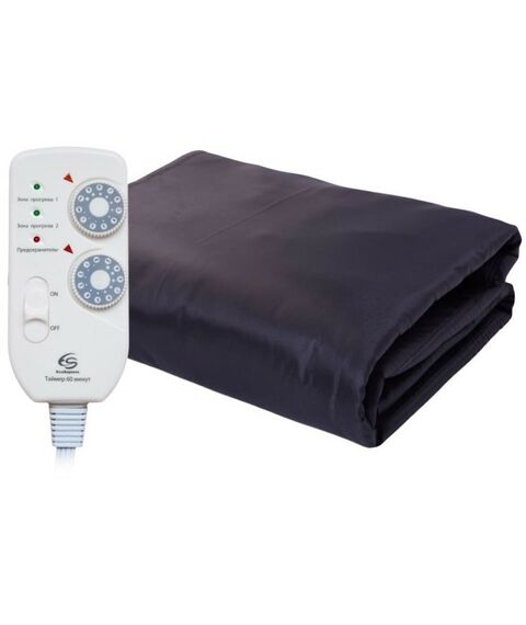 Электропростыни и одеяла: Термоодеяло электрическое двухзонное EcoSapiens SpaCapsula черное 220х180 см фотографии