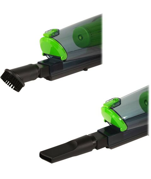 Пылесосы: Пылесос циклон вертикальный Endever SkyClean VC-292 650 Вт / 120 Вт, цвет черный/зеленый, HEPA-фильтр [90027] фотографии