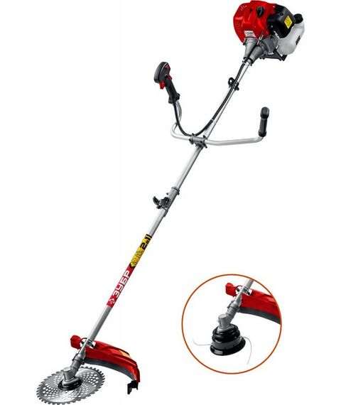 Триммеры: Бензокоса Зубр КРБ-2500-Р 2.5 кВт / 3.3 л.с., 52 см3, разборная штанга фотографии