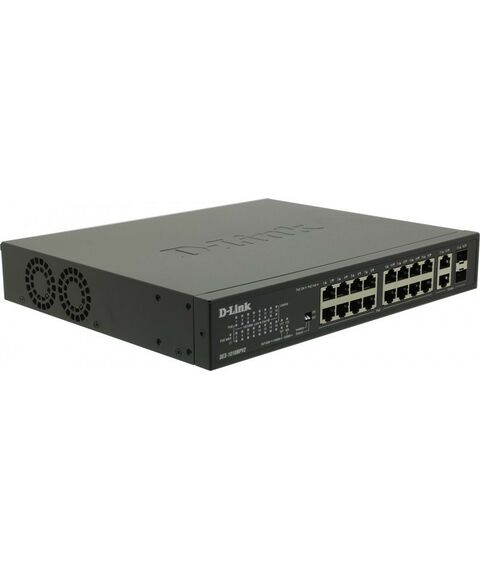 Коммутаторы, маршрутизаторы, межсетевые экраны: Неуправляемый коммутатор D-link DES-1018MPV2 /A1A 16UTP 100Mbps PoE + 2Combo 1000BASE-T/SFP фотографии