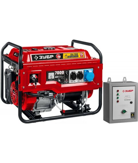 Электростанции: Бензиновый генератор с автозапуском Зубр СБА-7000 7 кВт фотографии