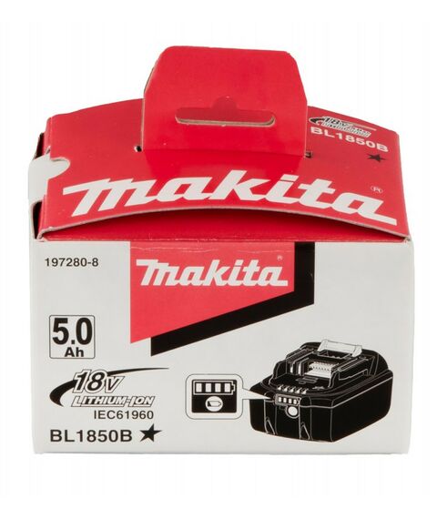 Аккумуляторы и ЗУ для инструмента, свечи зажигания: Аккумулятор Makita BL1850B 18В, 5Ач, Li-ion [197280-8 / 632F15-1] фотографии