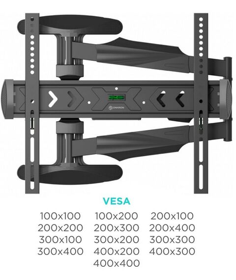 Крепеж для аудио-видео техники: Кронштейн ONKRON NP47 черный 40"-75", VESA: 100x100 - 400x400 мм фотографии