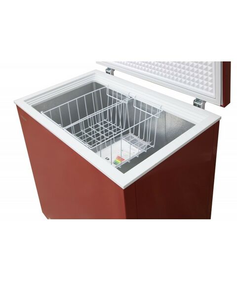 Морозильные камеры: Морозильный ларь WILLMARK CF-250CS общий объем 225л, компрессор TOSHIBA, глубокая заморозка до -24, красный фотографии