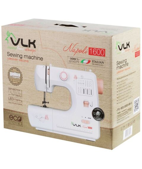 Швейные машинки: Швейная машина VLK Napoli 1600 белый [80298] фотографии