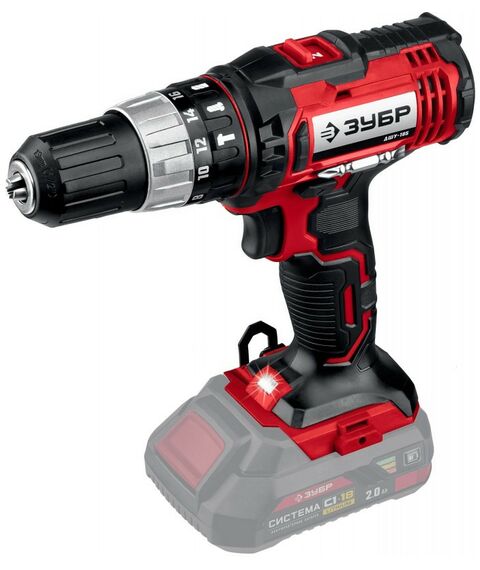 Дрели и шуруповерты: Ударная дрель-шуруповер Зубр ДШУ-185 18В, без АКБ, в коробке фотографии