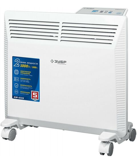 Конвекторы: Электрический конвектор Зубр Профессионал КЭП-1000 1 кВт фотографии