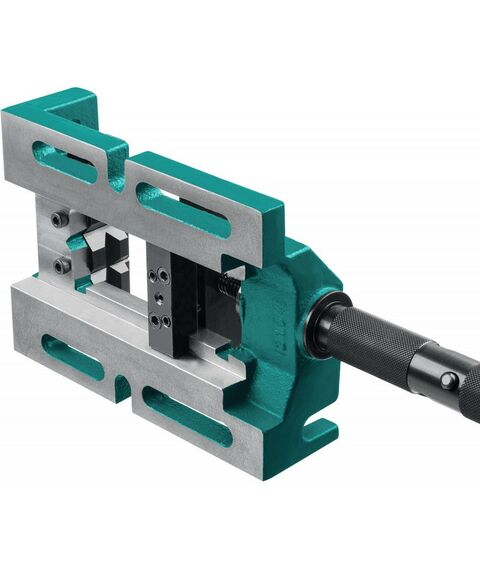 Тиски, струбцины, наковальни, верстаки: Cверлильные тиски KRAFTOOL 32716-100 100 мм, станочные трехсторонние фотографии