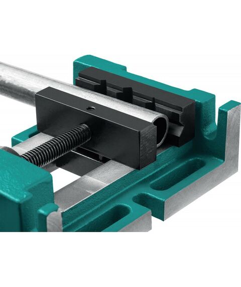 Тиски, струбцины, наковальни, верстаки: Cверлильные тиски KRAFTOOL 32716-100 100 мм, станочные трехсторонние фотографии