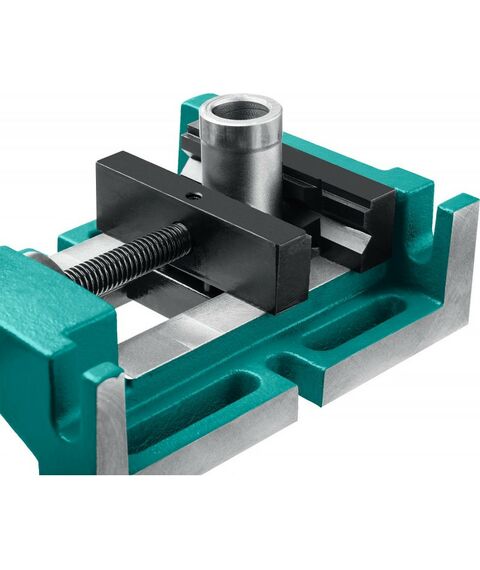 Тиски, струбцины, наковальни, верстаки: Cверлильные тиски KRAFTOOL 32716-100 100 мм, станочные трехсторонние фотографии