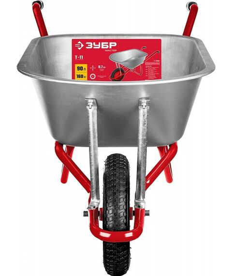 Тачки строительные: Тачка садово-строительная Зубр Т-11 одноколесная, 160 кг [39962] фотографии