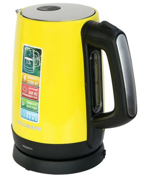 Чайники, термопоты: Чайник WILLMARK WEK-1758S желтый фотографии