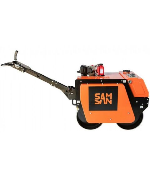 Дорожные катки: Ручной двухвальцовый дорожный каток Samsan DDR 500 Honda GX270, вес сухой 520 кг, бак для воды 30 л, ширина барабана 600 мм фотографии