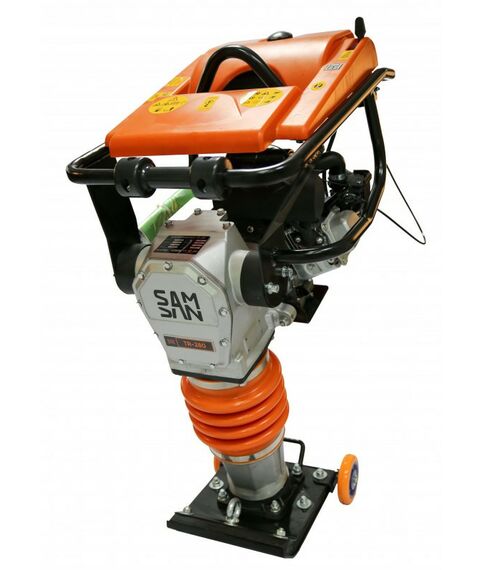 Виброплиты, вибраторы: Вибротрамбовка Samsan TR 271 78 кг, счетчик моточасов, колесный комплект, двигатель Honda GX 160, 4-тактный, одноцилиндровый фотографии