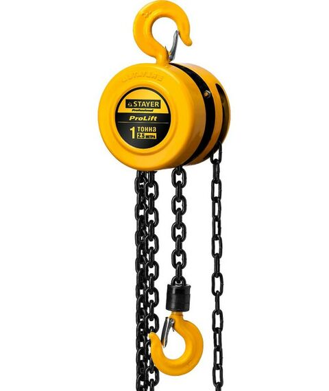 Лебедки, тали, тельферы: Таль цепная STAYER Profi 4308-1 шестеренная, 1т / 2.5м [4308-1_z01] фотографии