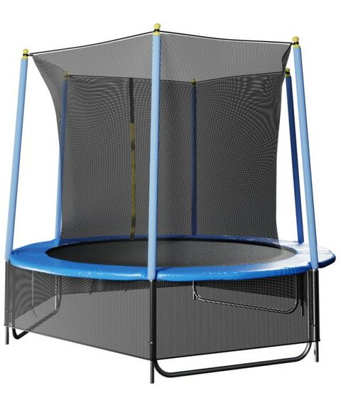 Батуты: Батут Winner Classic 8 футов / 244 см верхняя + нижняя защитные сетки и лестница в комплекте фотографии