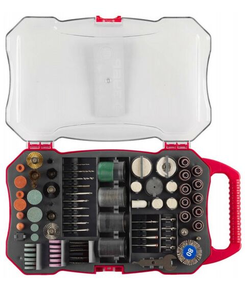 Прямошлифовальные машины (граверы): Набор мини-насадок для гравировальных машин Зубр 35901-H208 208 предметов фотографии