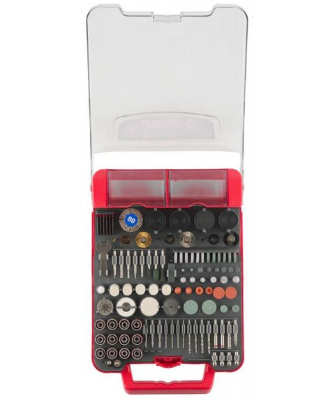 Прямошлифовальные машины (граверы): Набор мини-насадок для гравировальных машин Зубр 35902-H238 238 предметов фотографии