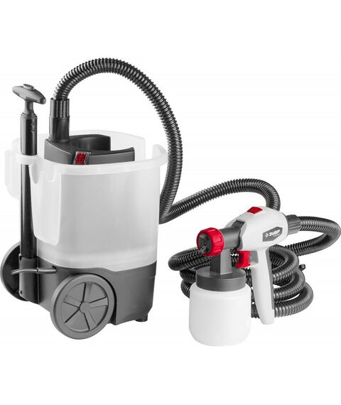 Распылители, краскопульты: Краскопульт (краскораспылитель) электрический Зубр КПЭ-750 HVLP, 0.8л, краскоперенос 0-800мл/мин, вязкость краски 100 DIN/сек, сопло 2.6мм, 750Вт фотографии