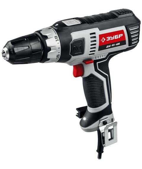 Дрели и шуруповерты: Дрель-шуруповерт сетевая Зубр Мастер ДШ-М1-400 400 Вт, 0-750 об/мин фотографии