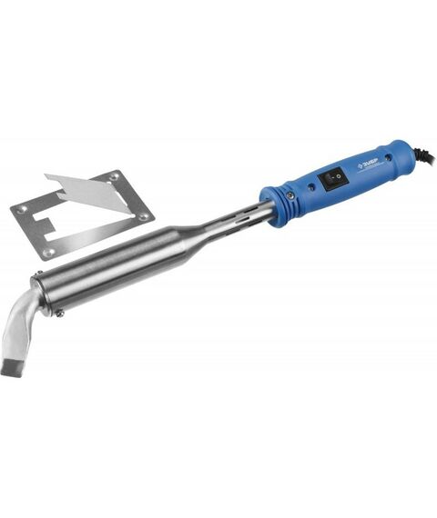 Паяльное оборудование: Паяльник Зубр Профессионал 55301-300 с выключателем, пластмассовой рукояткой и долговечным жалом, 300Вт, клин фотографии