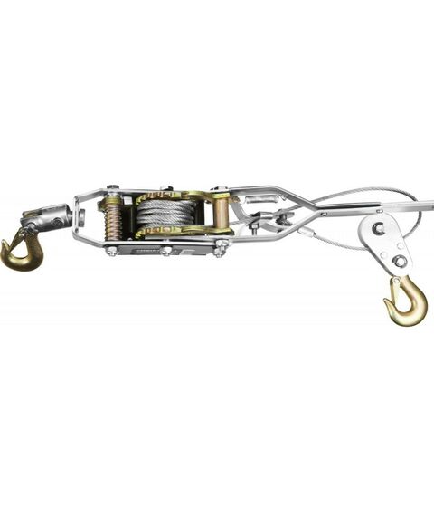 Лебедки, тали, тельферы: Лебедка ручная рычажная СИБИН 43125-4 тросовая, 4т, 3м фотографии