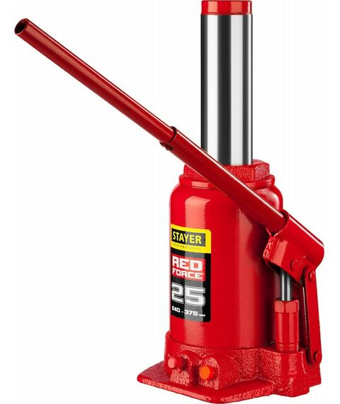 Домкраты: Домкрат бутылочный гидравлический STAYER FORCE 25т 240-375мм [43160-25_z01] фотографии