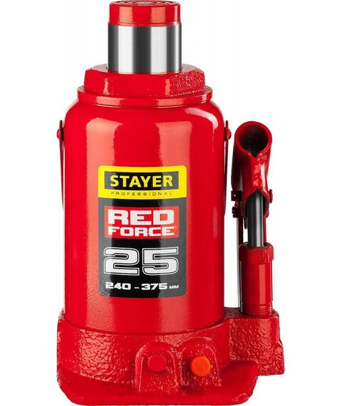 Домкраты: Домкрат бутылочный гидравлический STAYER FORCE 25т 240-375мм [43160-25_z01] фотографии
